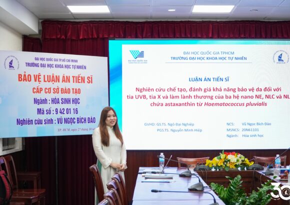 NCS. Vũ Ngọc Bích Đào bảo vệ thành công luận án tiến sĩ về hệ nano lipid ứng dụng trong bảo vệ da và làm lành thương